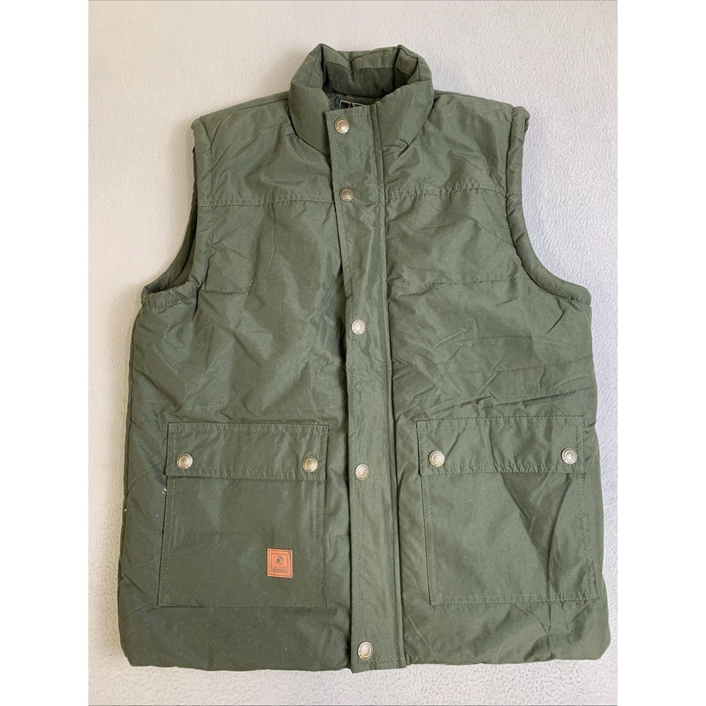 Cool‎ Choice Vest Men's Size Medium Olive Green Sherpa Lined Full Zipper W/Snaps